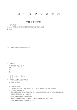 初级中学数学代数知识点