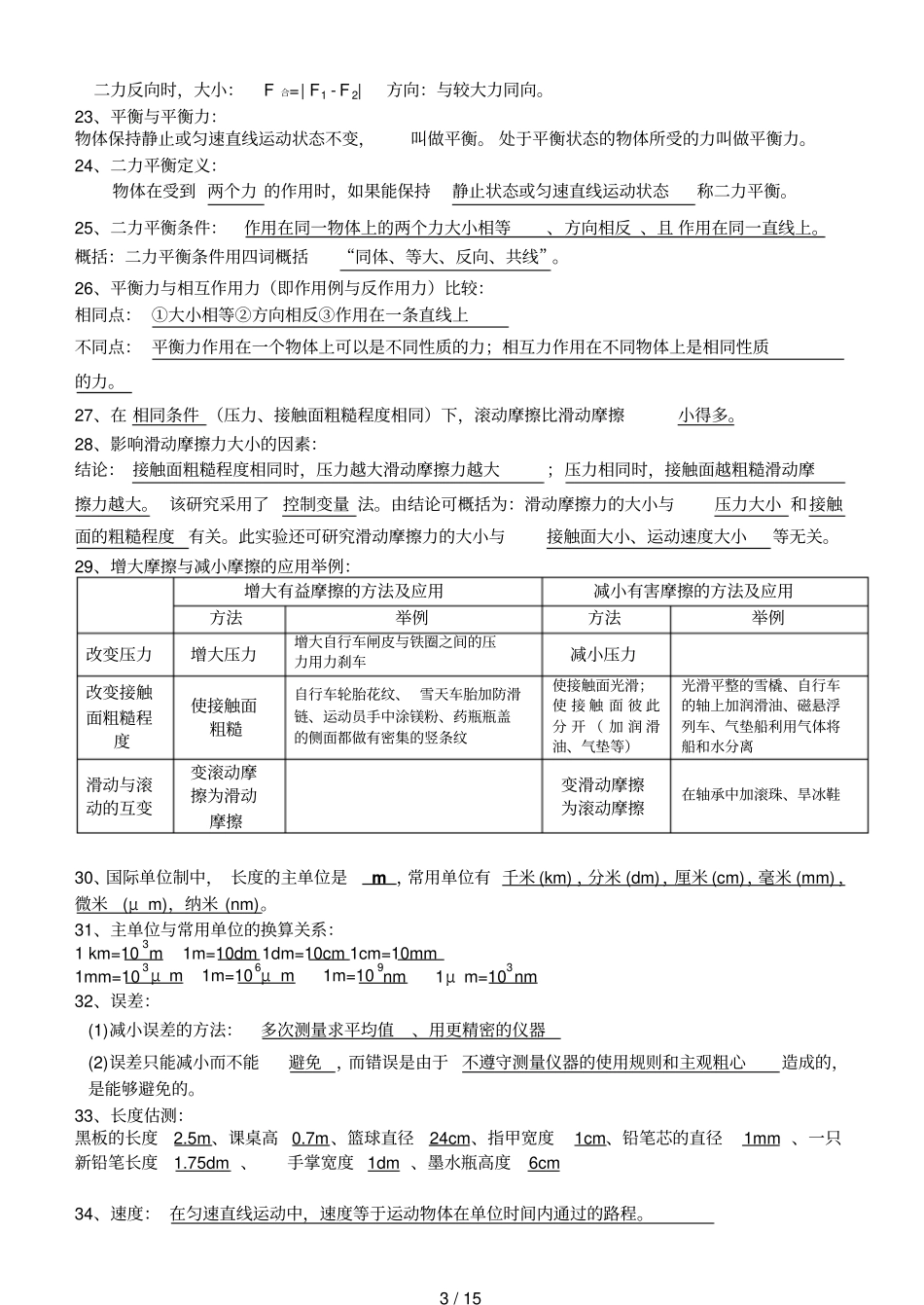 初级中学物理知识点精要_第3页