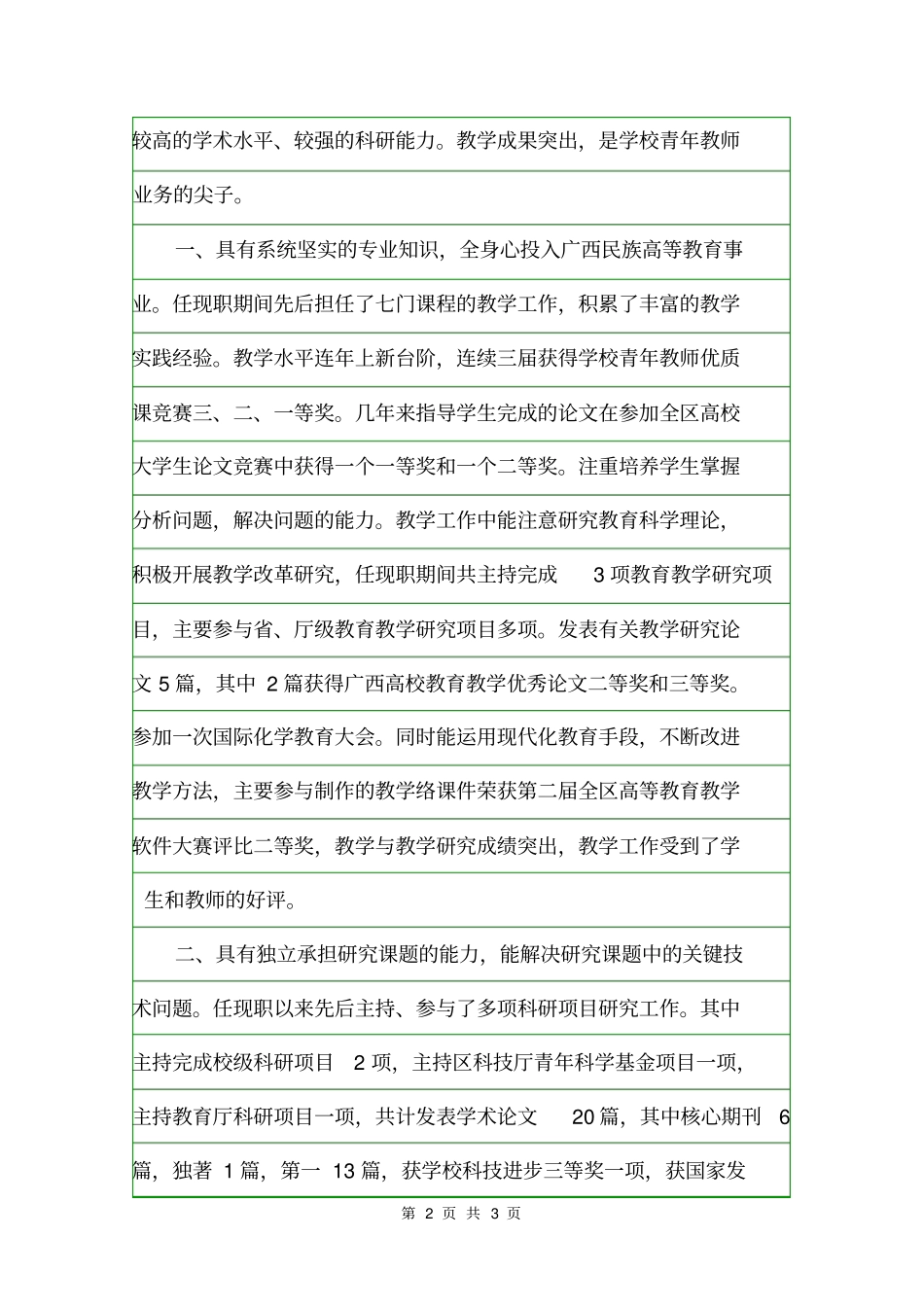 初级职称单位推荐意见意见_第2页