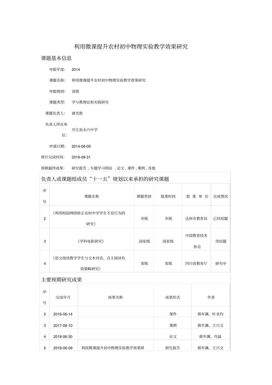 利用微课提升农村初中物理试验教学效果研究_第1页