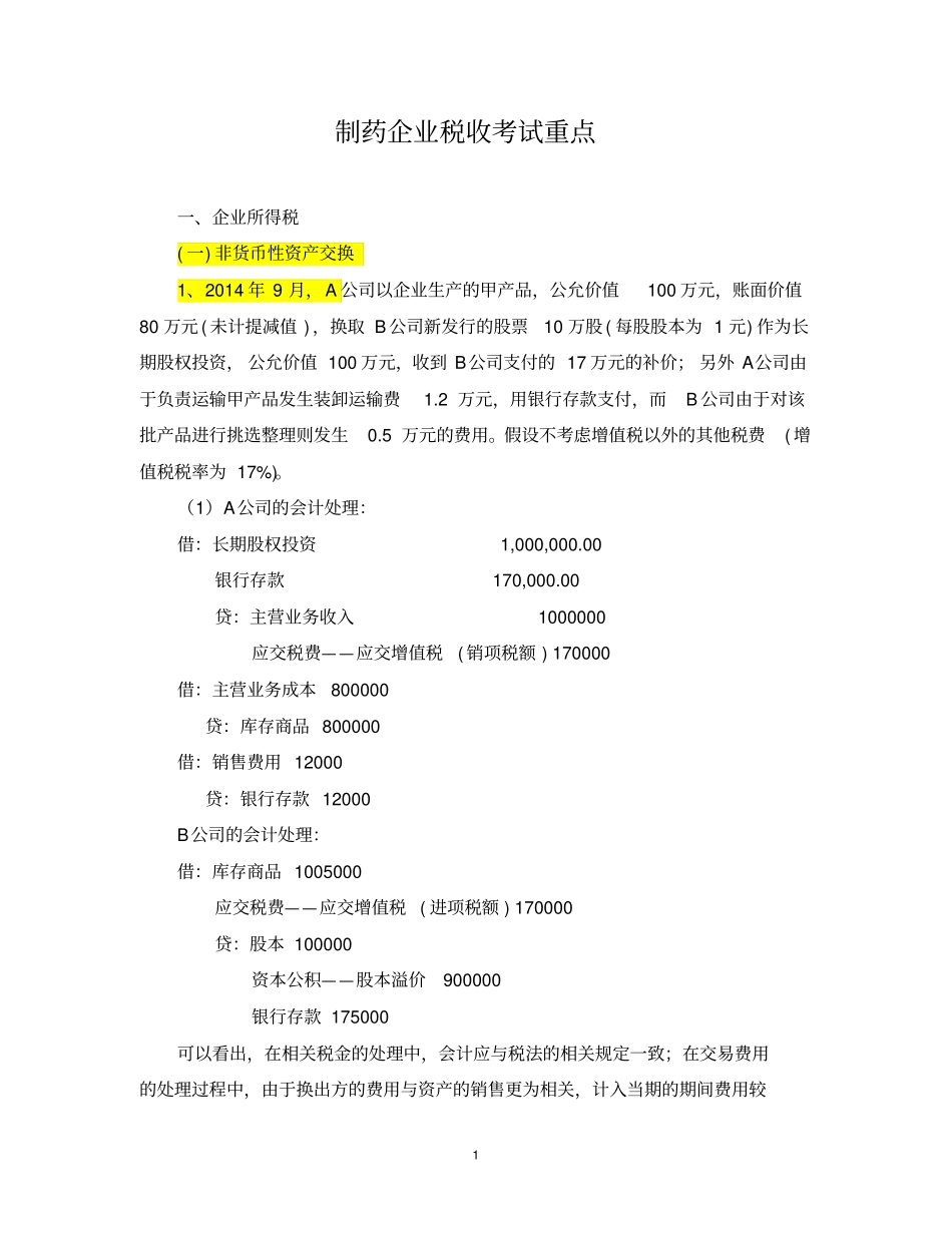 制药企业考试重点总结_第1页