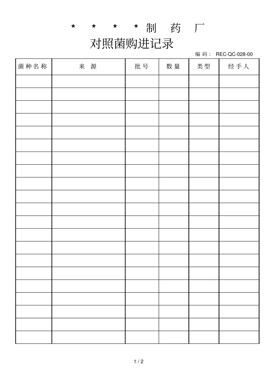 制药厂生产GMP文件13_第1页