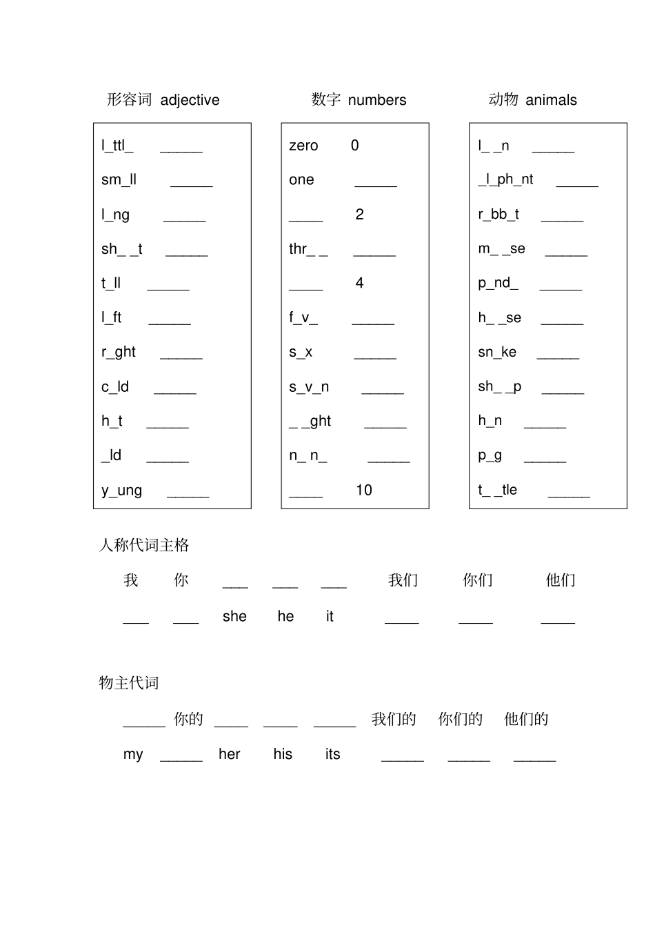 剑桥少儿英语预备级下册测试题_第2页