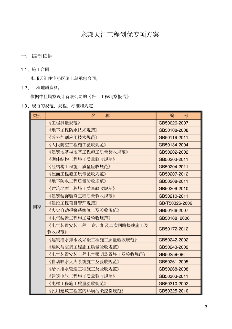 剪力墙结构住宅楼工程创优策划施工方案_第3页
