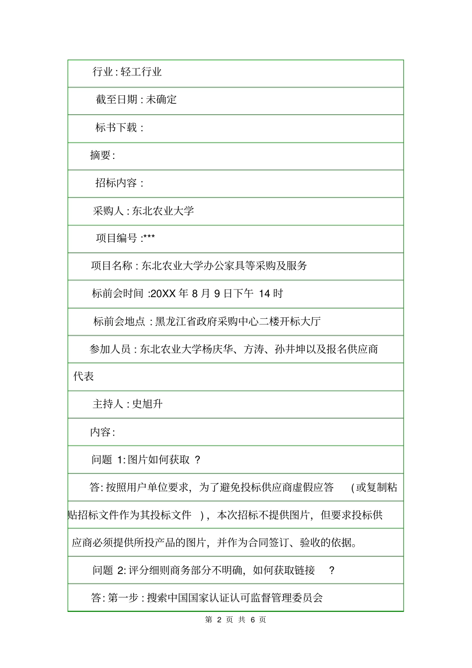 办公家具购买会议纪要会议纪要_第2页