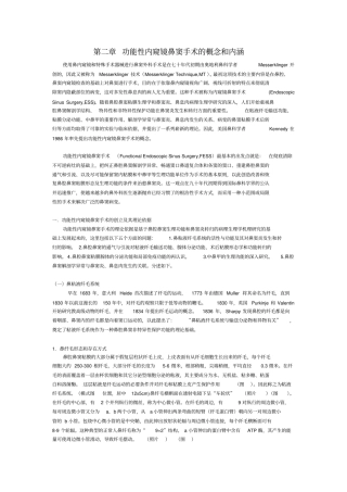 功能性内窥镜鼻窦手术的概念和内涵