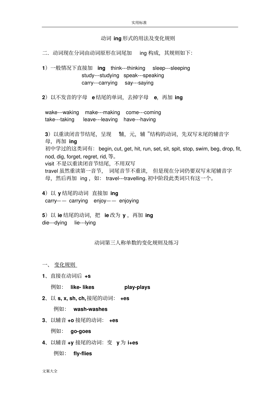 动词加s和ing地方法_第1页