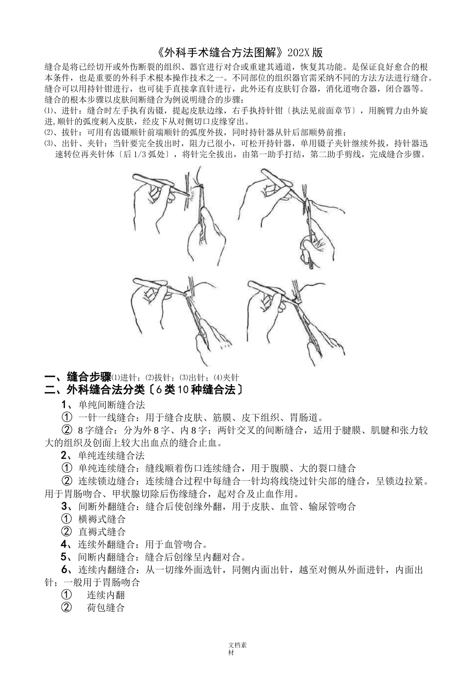 《外科手术缝合方法图解》_第1页