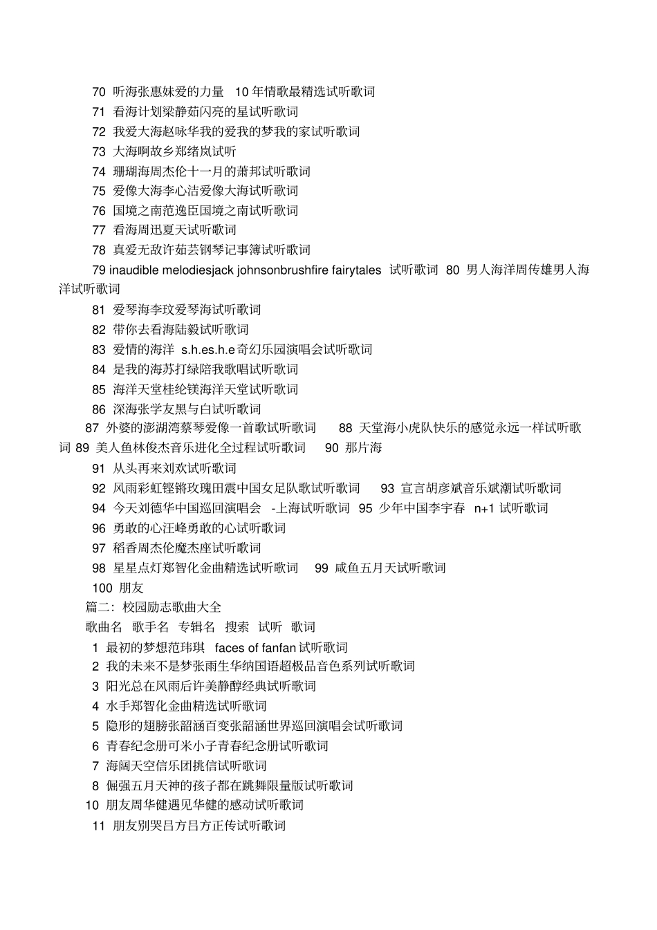 励志歌曲-,十大青春励志歌曲排行榜,适合合唱的好听的校园_第3页