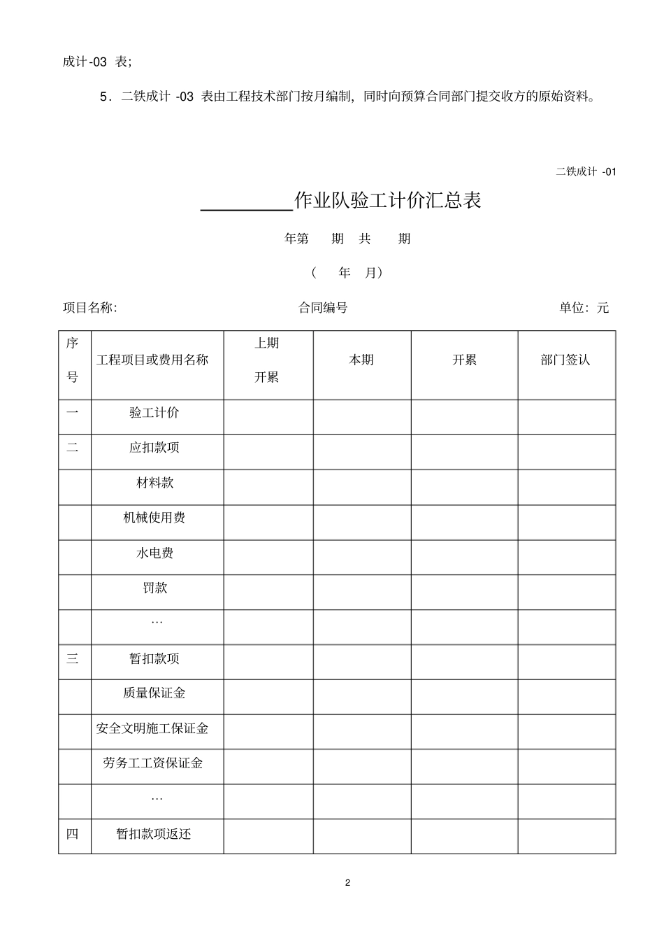 劳务分包验工计价报表CB-28_第2页