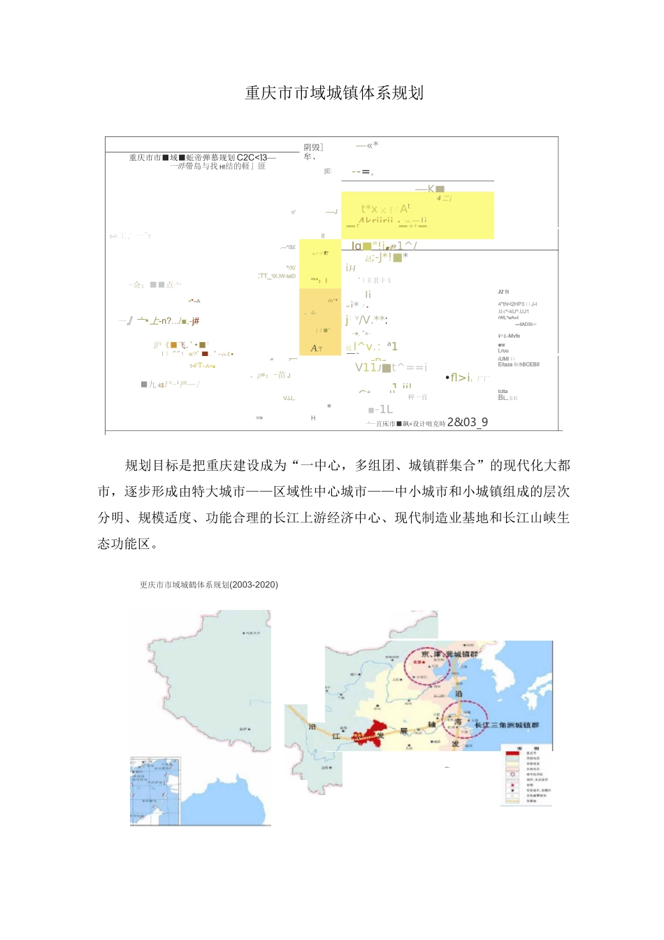 重庆市市域城镇体系规划要点_第1页