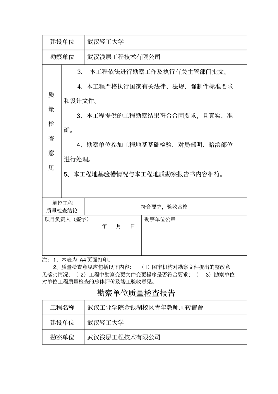 勘察单位质量检查报告_第2页