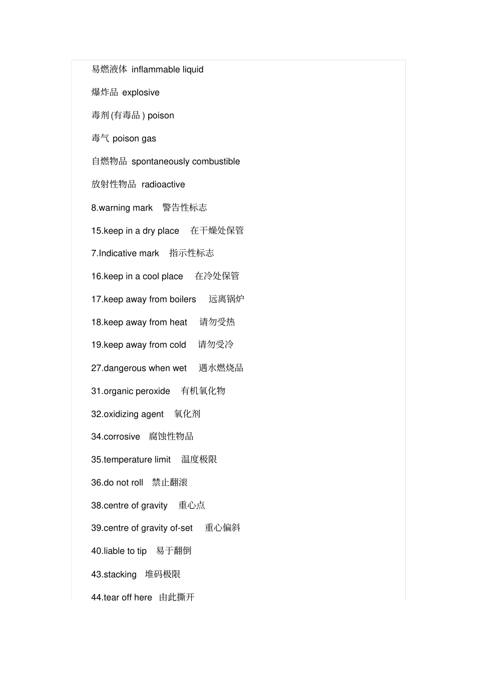 包装常用用语英文_第2页