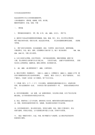 化妆品包装材料