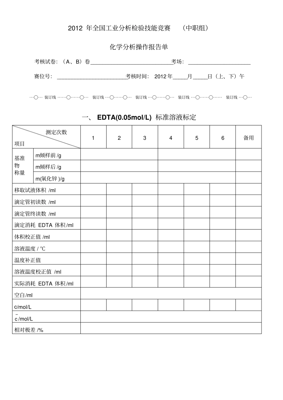 化学分析报告单_第1页