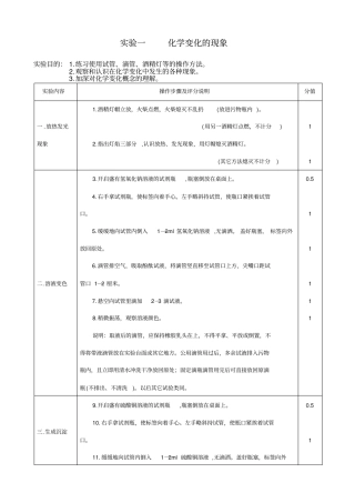 化学变化的现象
