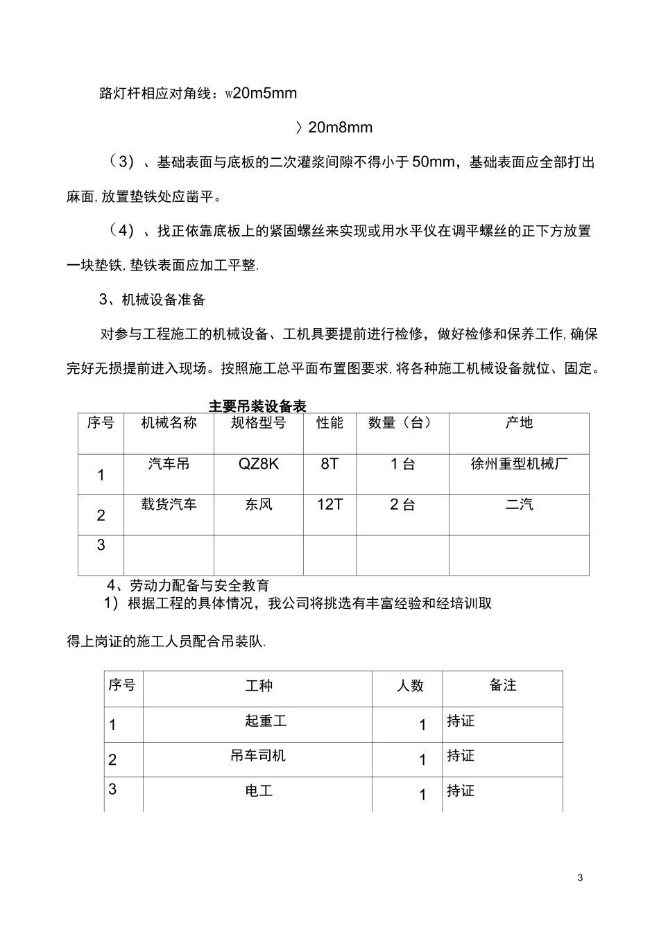 路灯杆吊装方案_第3页