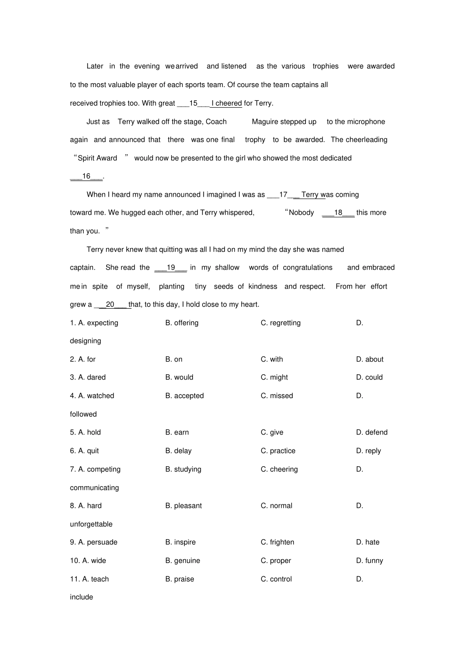 北京一零一中学2019_2020学年高二英语上学期期中试题含解析_第2页
