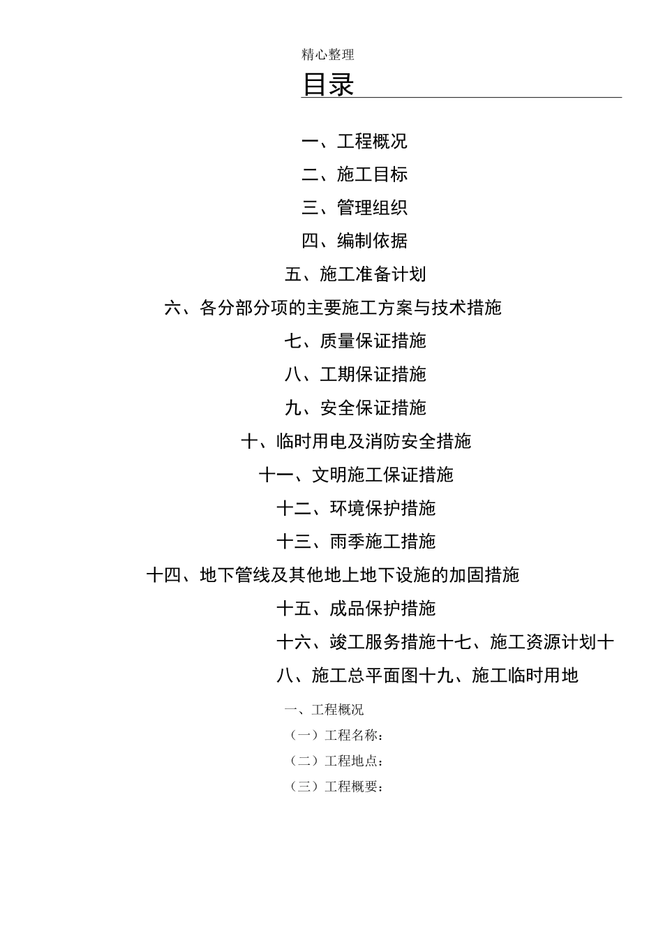 蒸汽管道现场施工组织设计_第1页