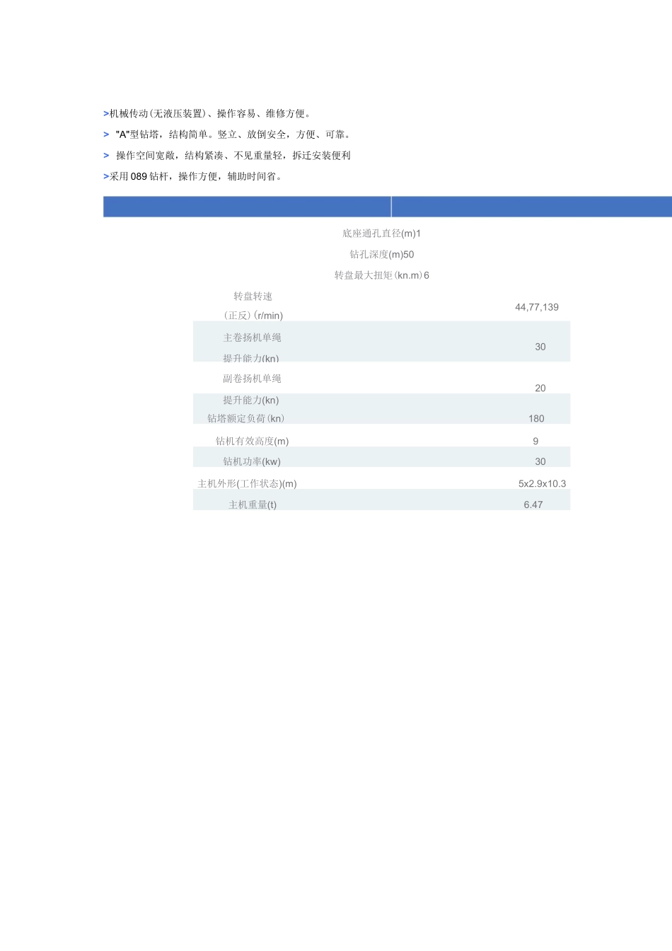 (完整版)GPS型钻机性能参数_第2页