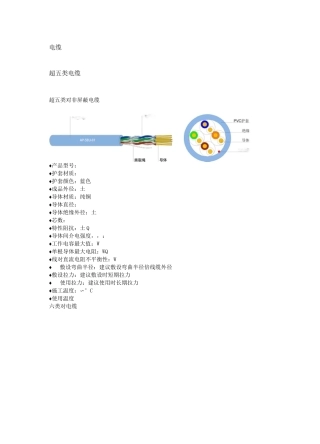 线缆、综合布线参数