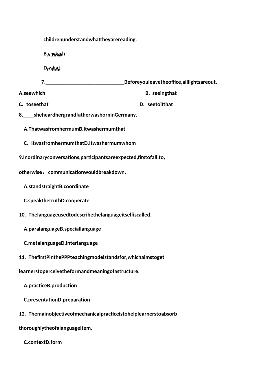 2021年上半年英语学科知识与教学能力真题(高级中学)_第2页