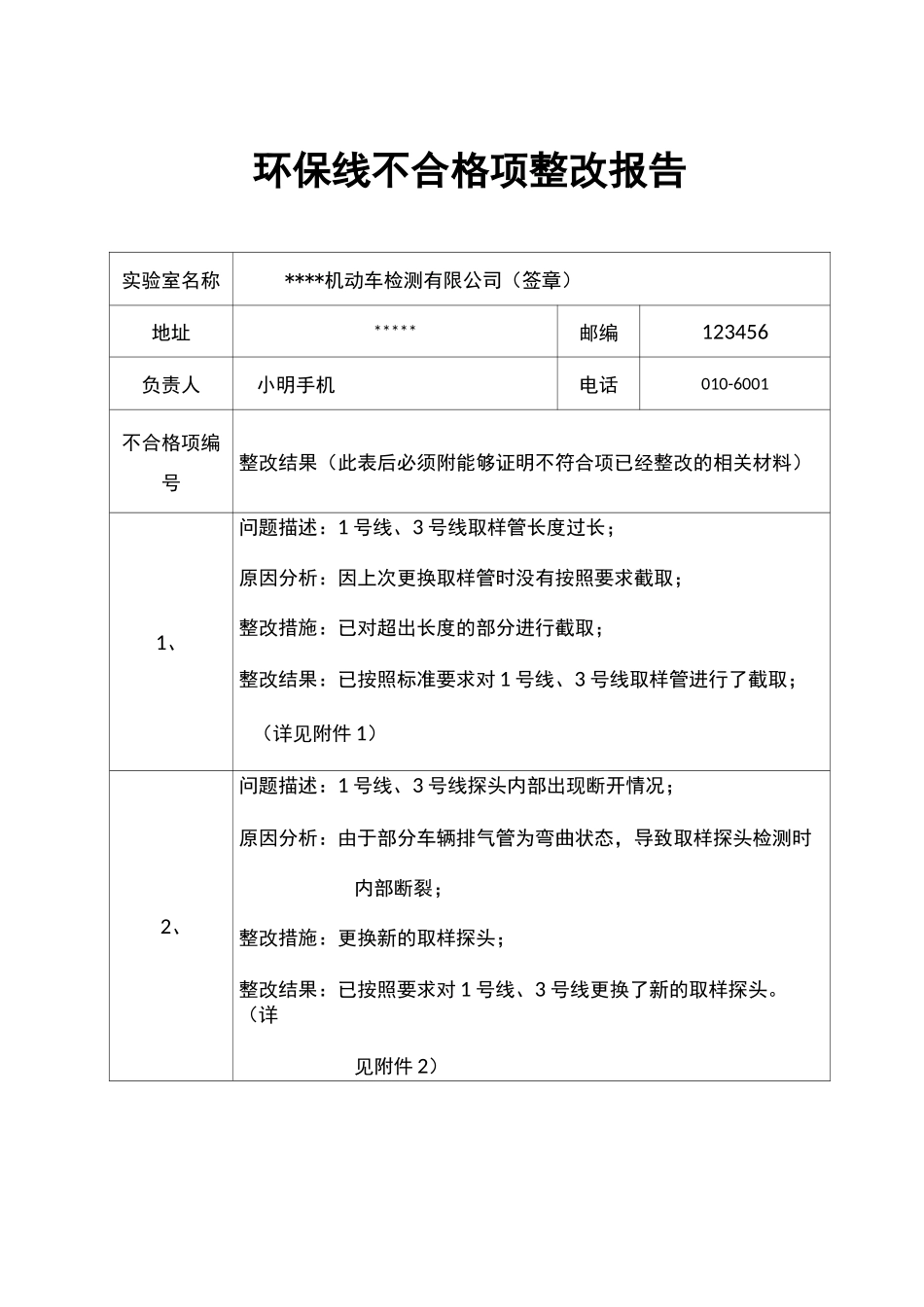 机动车检测站整改报告_第2页