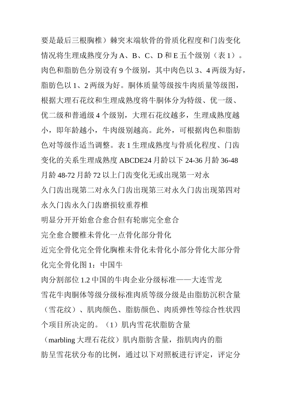 国内外肉牛与牛肉分级标准介绍及中国牛肉分级标准_第2页