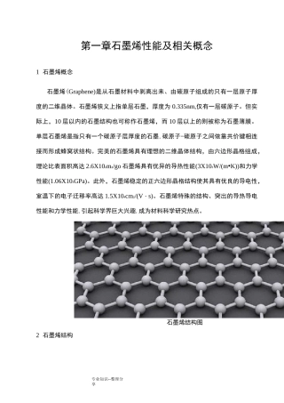 石墨烯性能简介