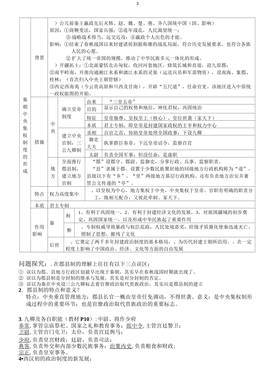 高中历史必修一一轮复习提纲_第3页