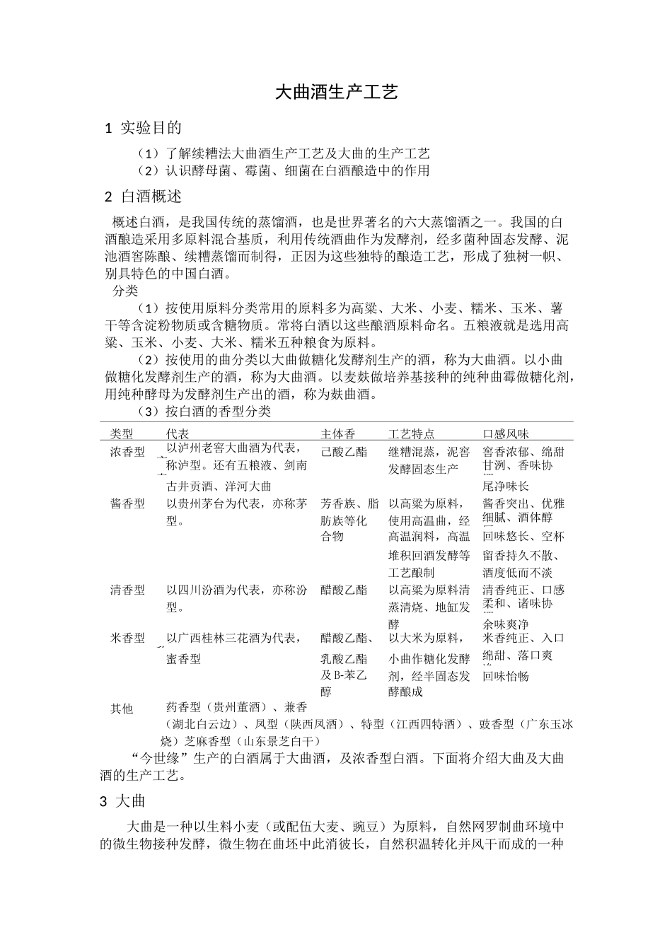 大曲酒酿造工艺_第1页