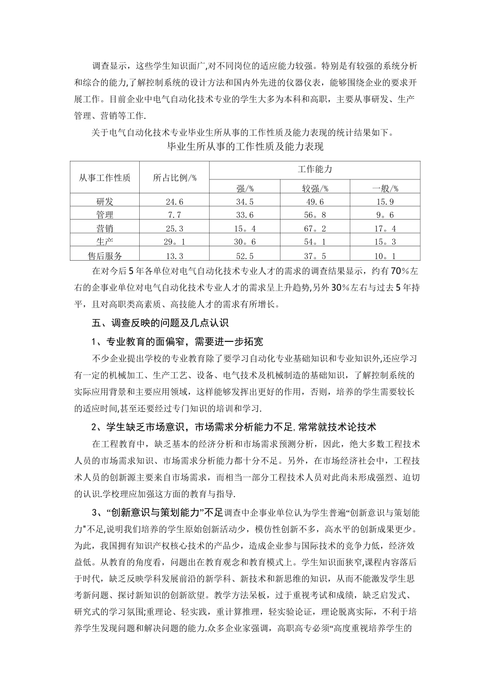 电气自动化专业人才需求调研报告_第3页