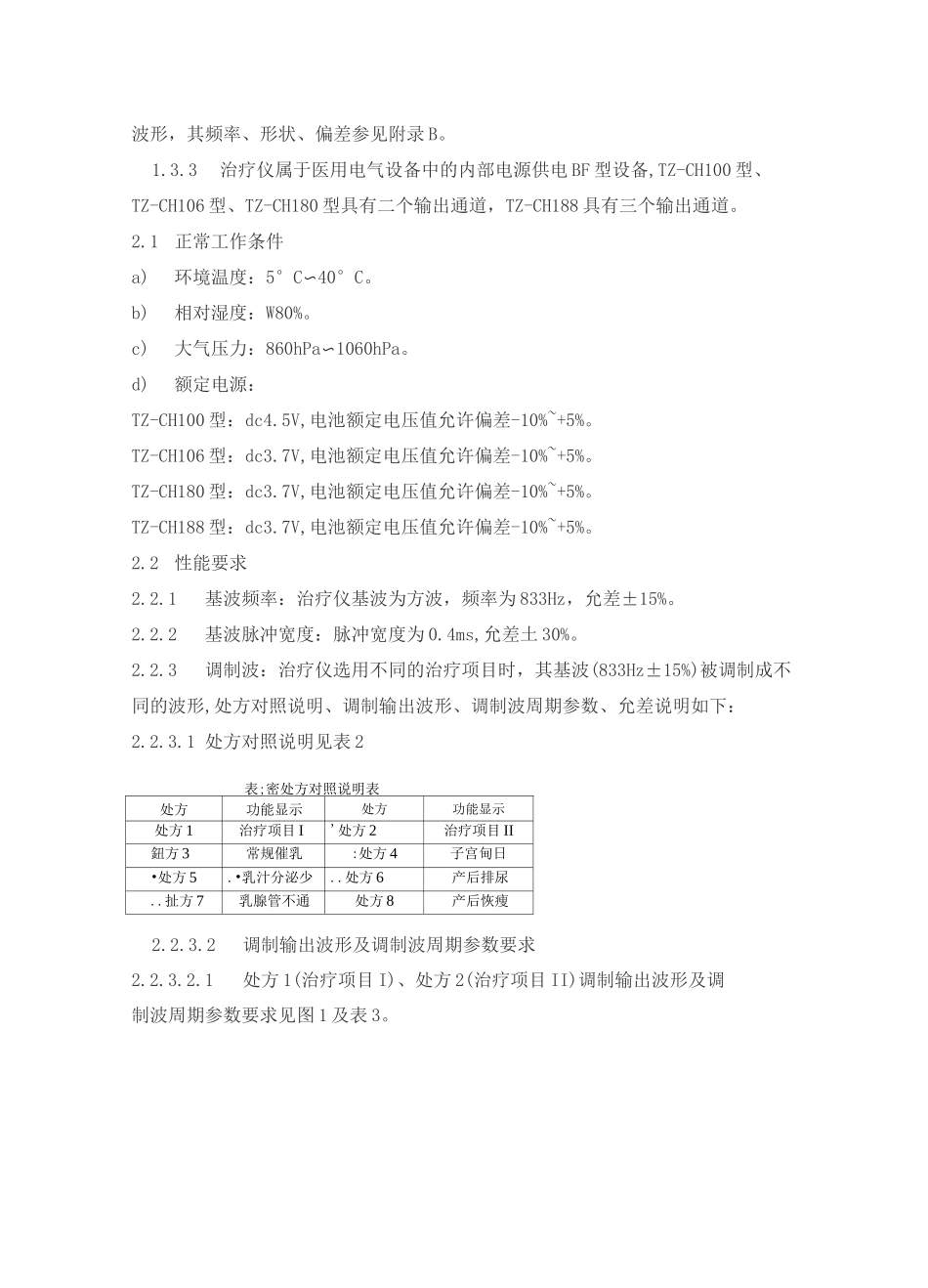 便携式低频脉冲治疗仪产品技术要求tuozhi_第2页