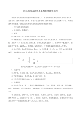 医院消毒灭菌效果监测标准操作规程