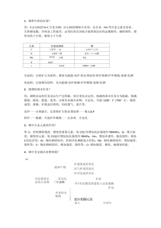 钢铁冶金学炼钢部分总结(知识点)