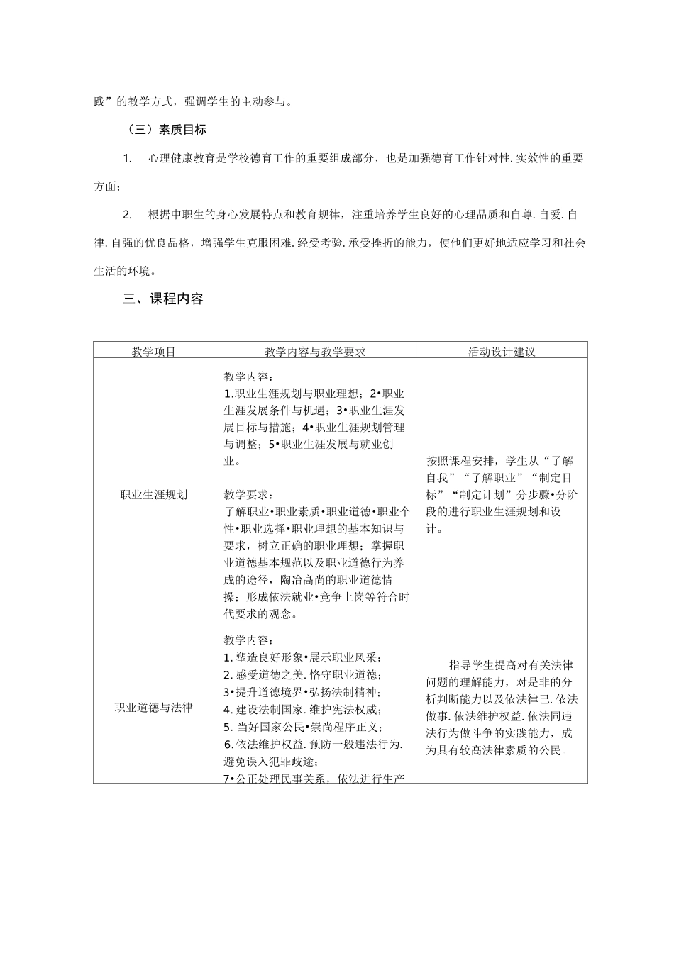 中等职业学校《德育》课程标准_第2页