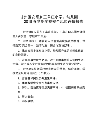 安全风险评估报告