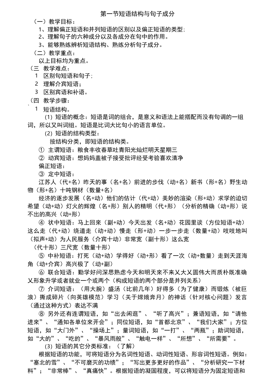 短语结构与句子成分_第1页