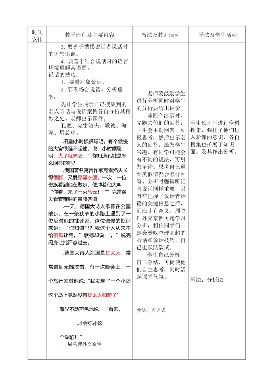 口语交际——《听话与说话(二)》教案(2)_第3页