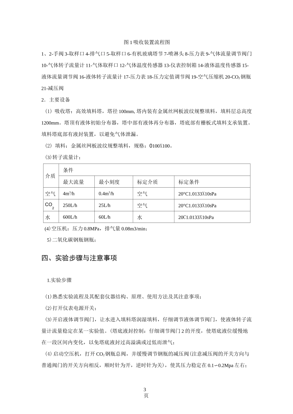 填料吸收塔体积传质系数的测定_第3页