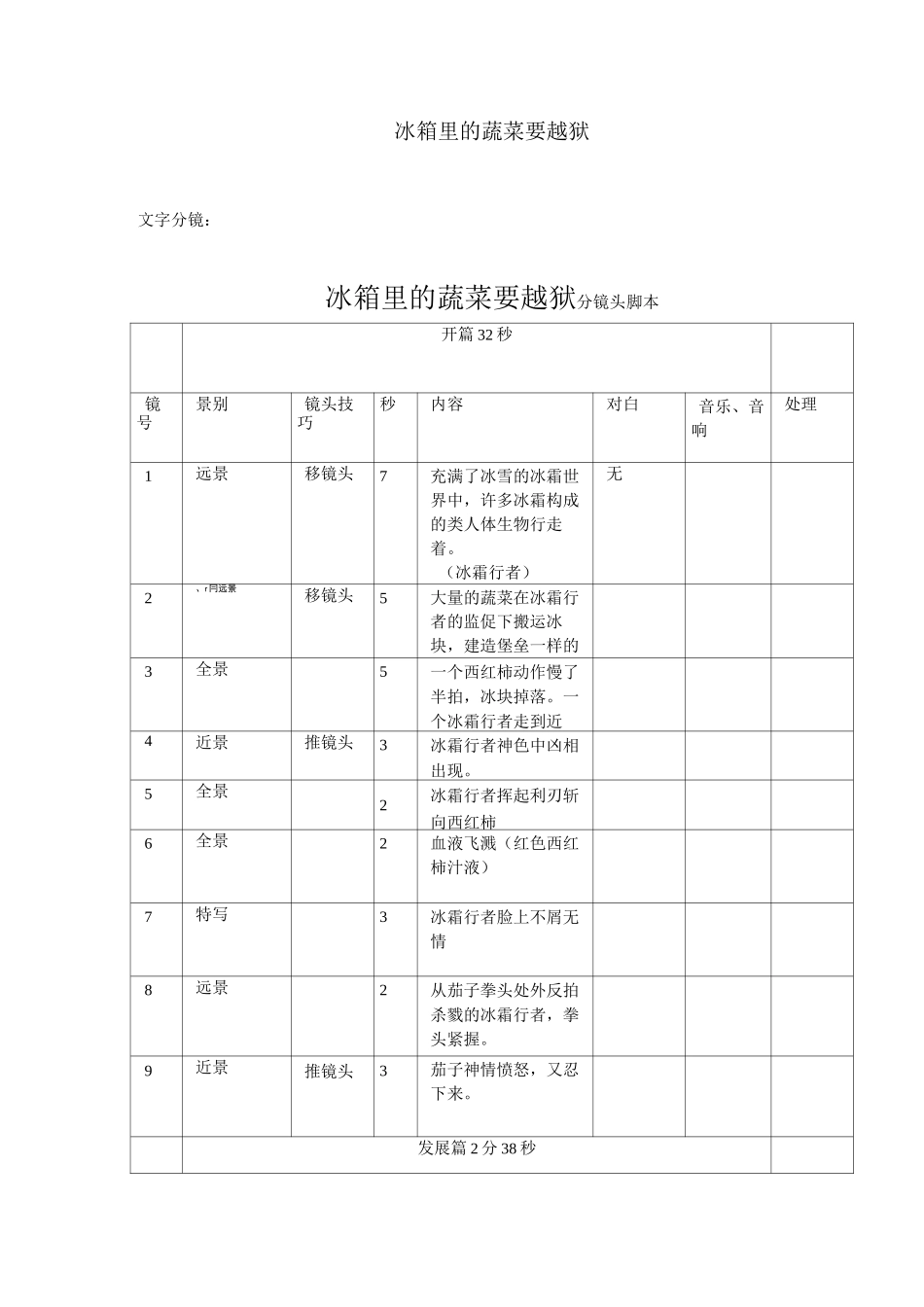 文字分镜头脚本_第1页