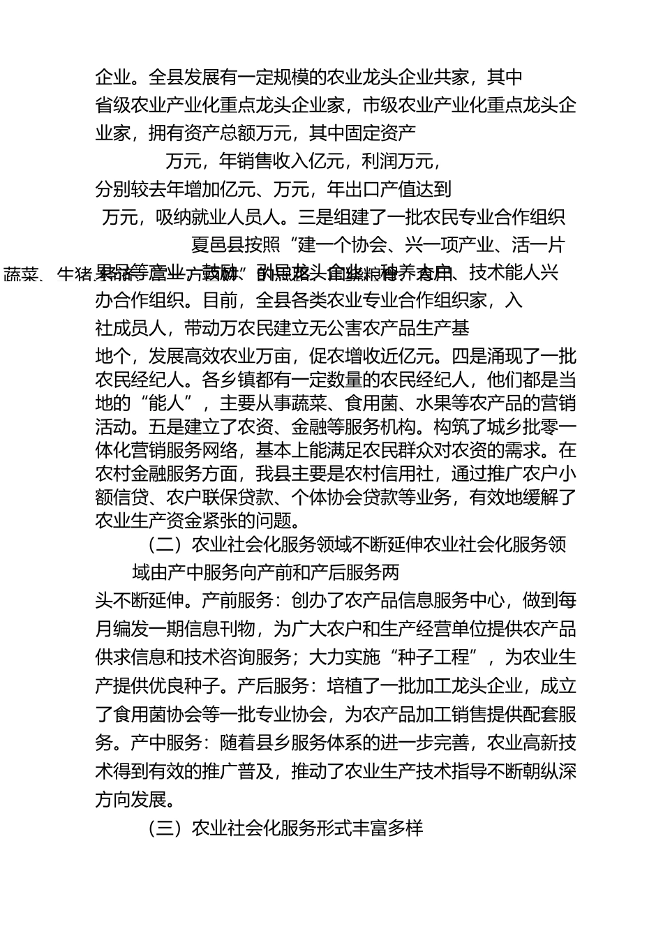夏邑县农业社会化服务体系建设调研报告_第2页