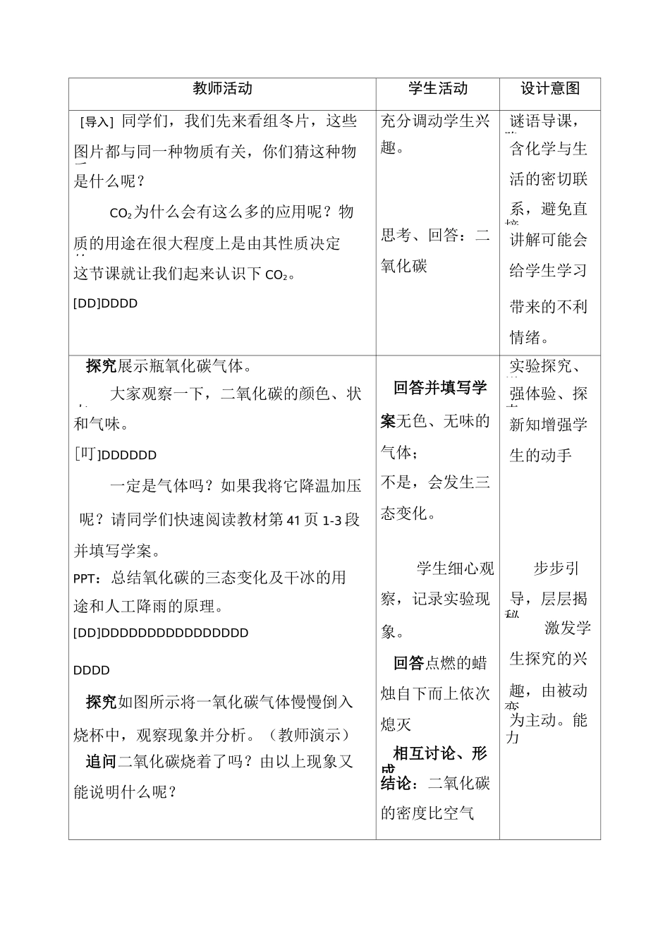 二氧化碳的性质教学设计_第2页