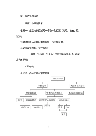 第一课  位置与运动介绍