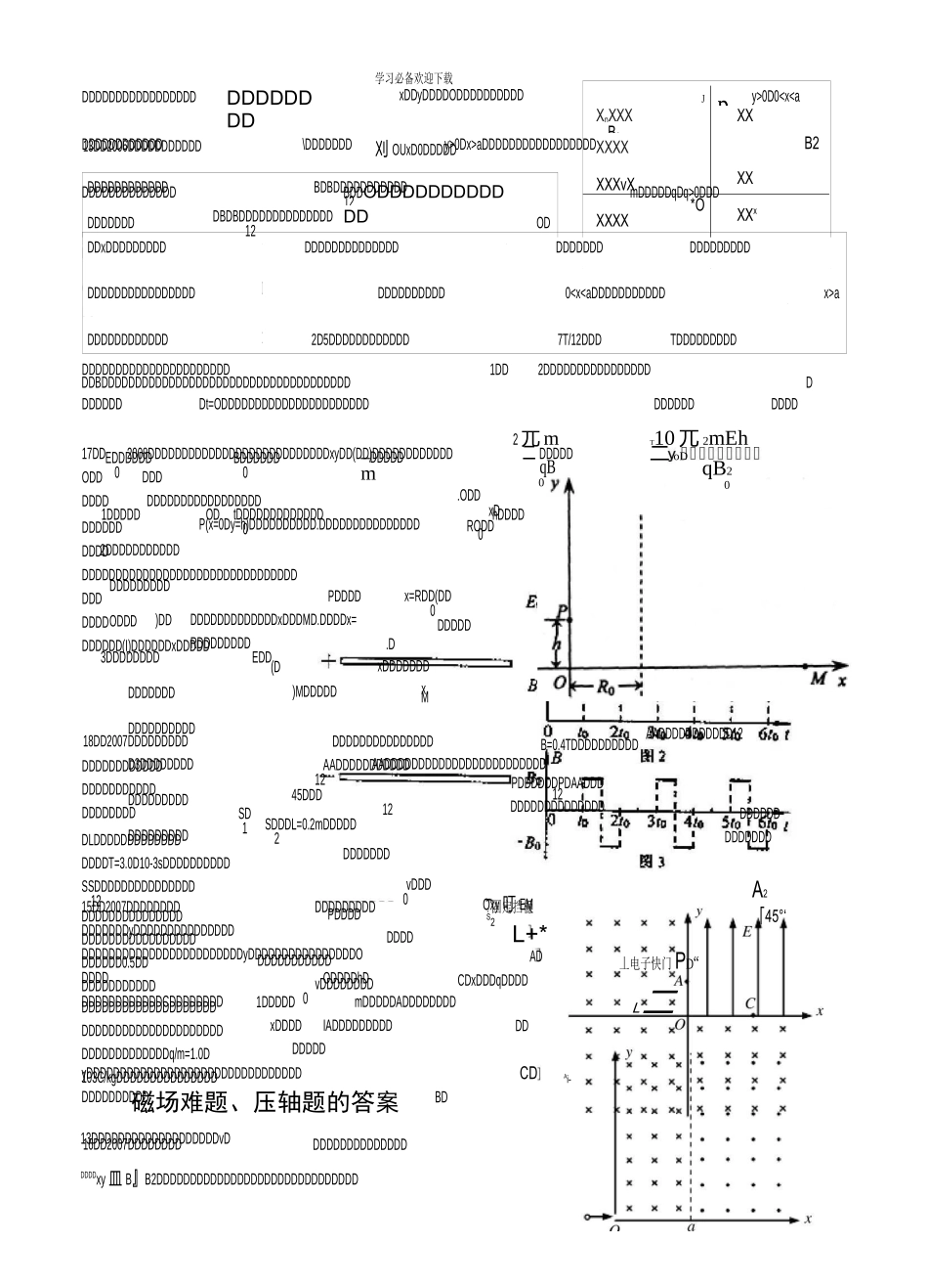 磁场(难题压轴题)_第1页