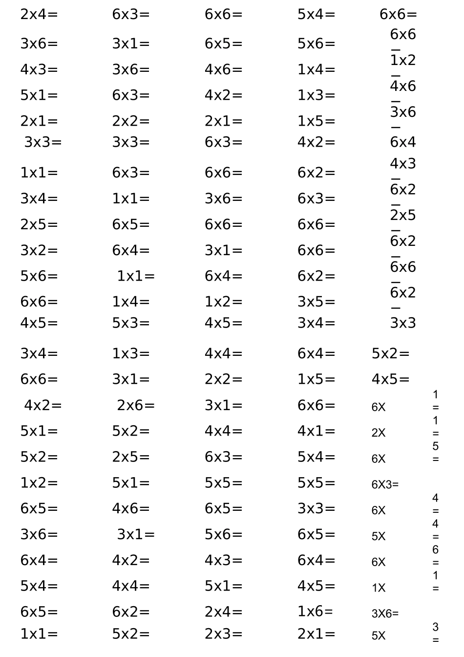 乘法口诀口算题_第2页