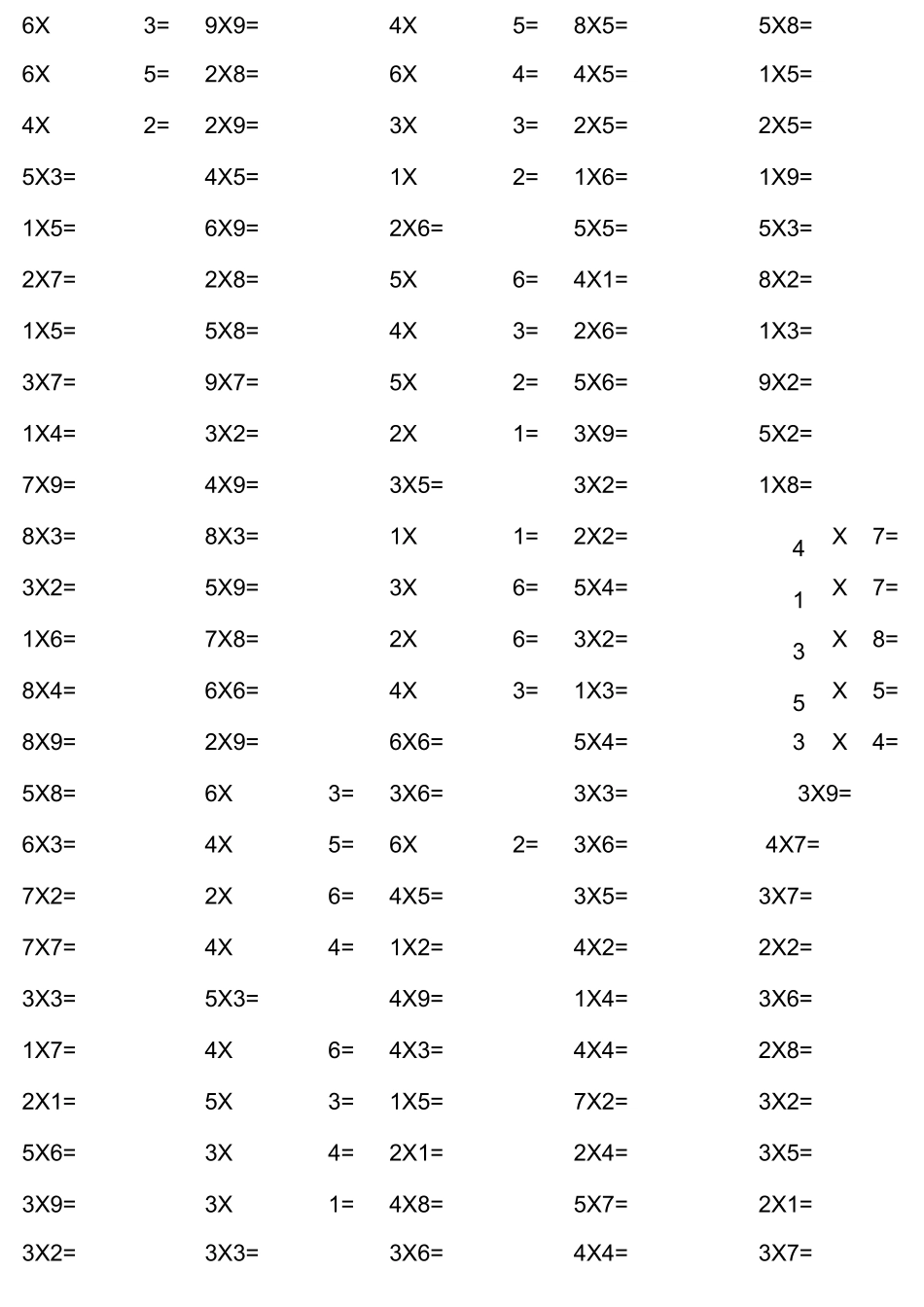 乘法口诀口算题_第3页