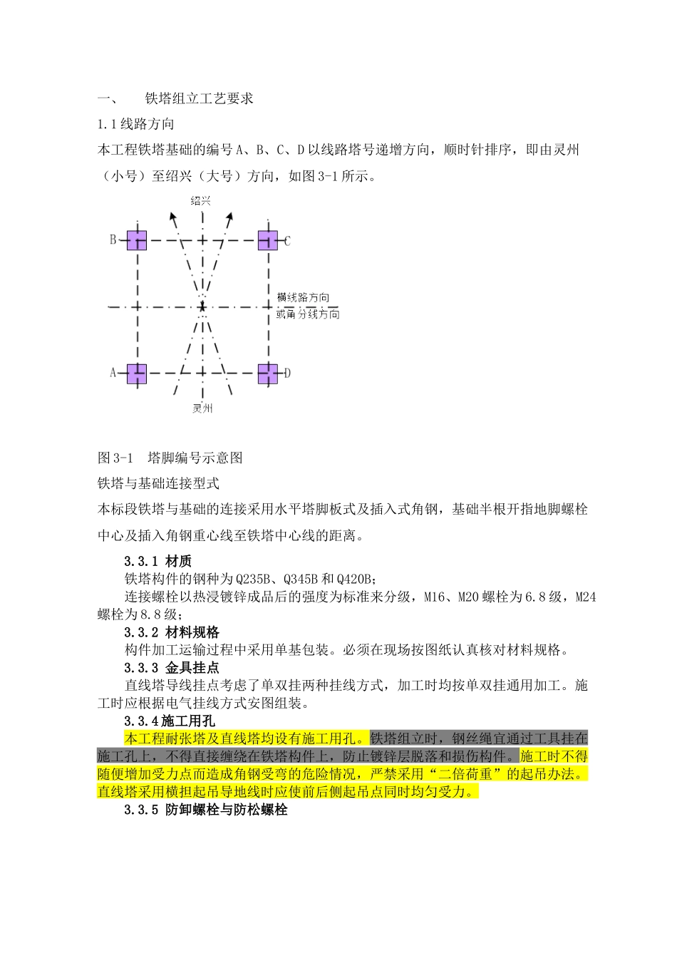 铁塔组立工艺要求及质量验评标准_第1页
