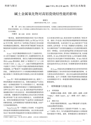 碱土金属氧化物对高铝瓷烧结性能的影响