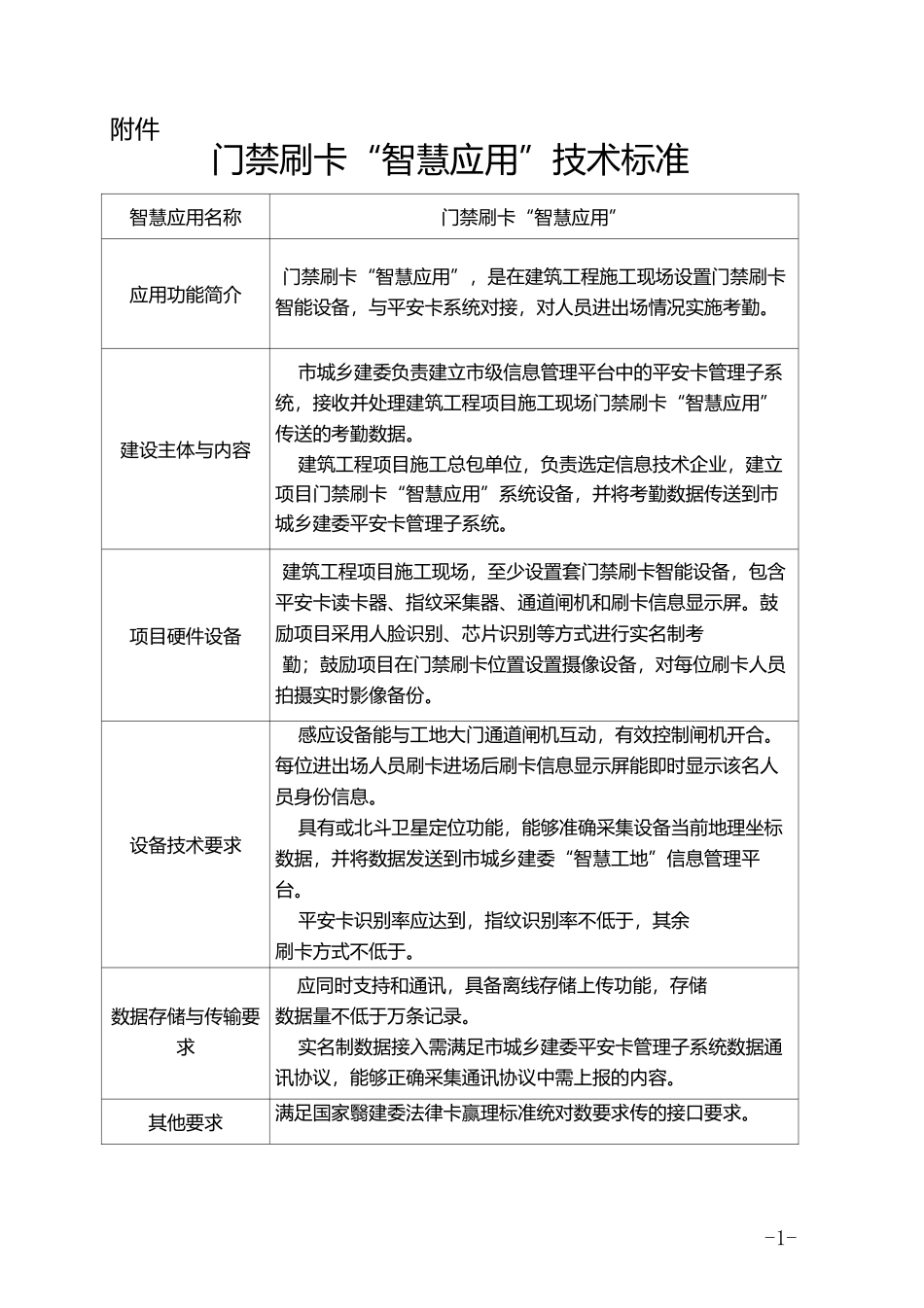 重庆市“智慧工地”第一阶段建设技术标准_第1页